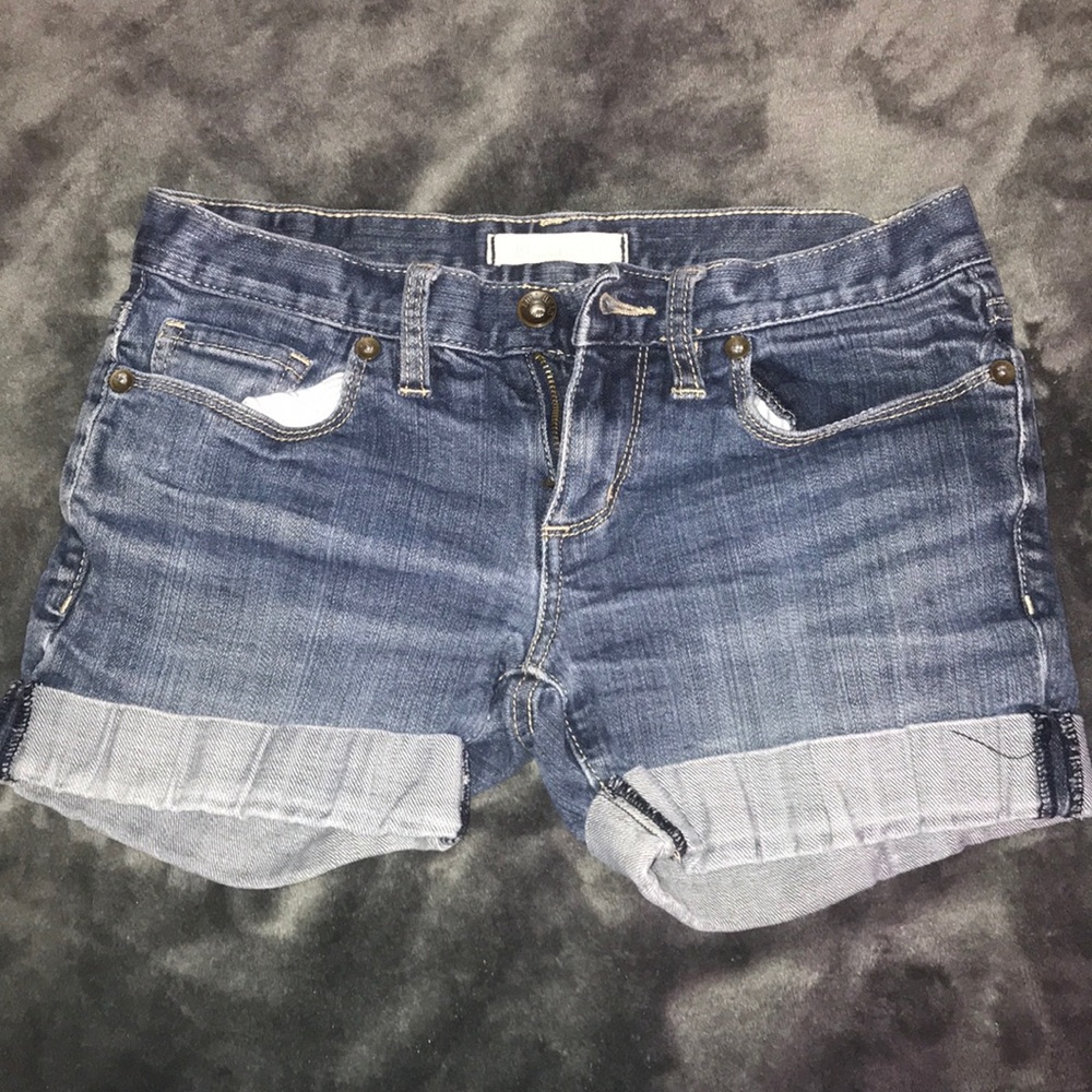 Cuffed Jean Shorts
